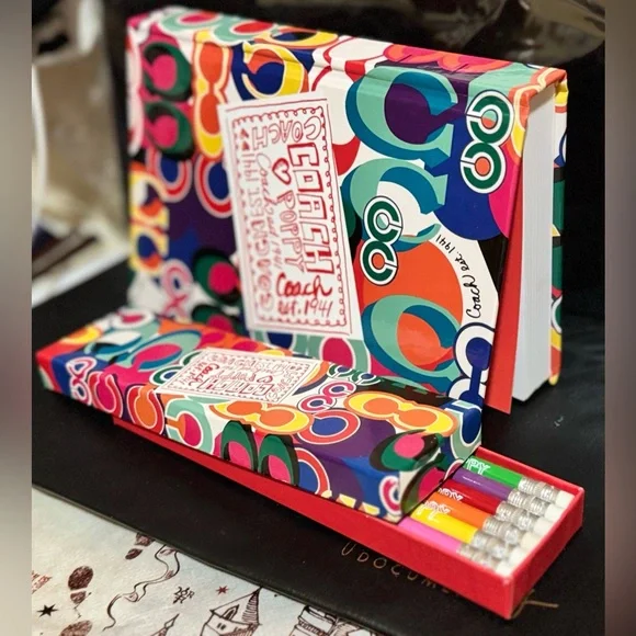 Coach Poppy Y2K Notebook Journal and Pencil Set (RARE) - NEW - Picture 10 of 10
